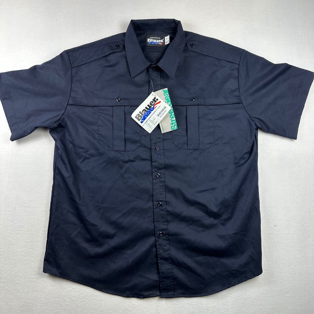 Blauer Streetgear 8710 Shirt Mens 2XL Navy Blue Short Sleeve Tactical Uniform